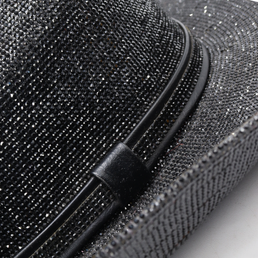 Sombrero Rhinestone Negro UW403