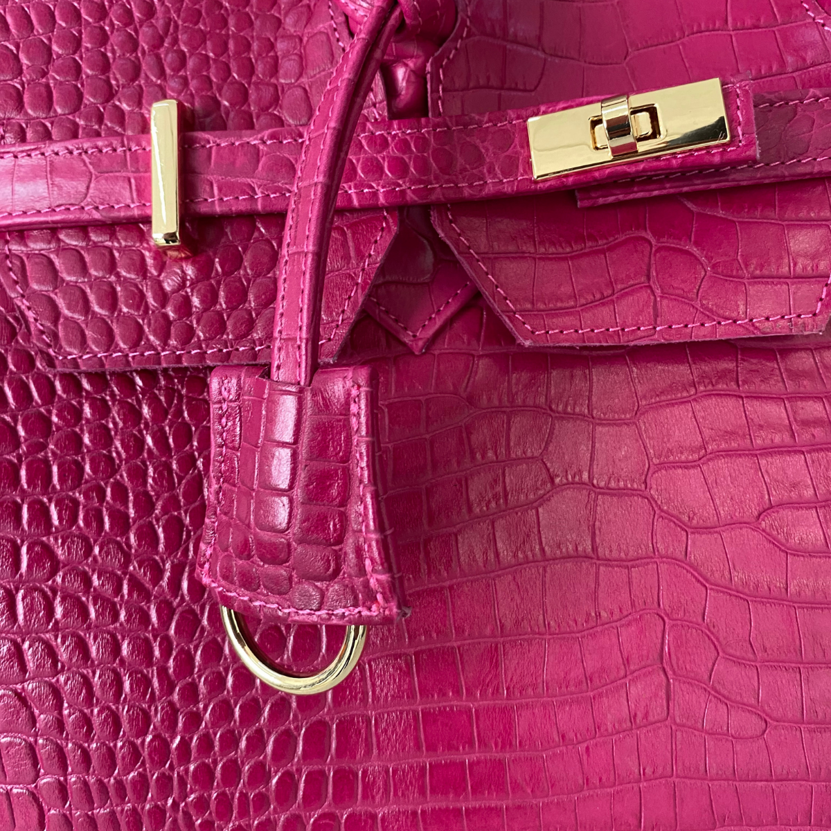 Bolsa Jane Croco Fucsia UW104