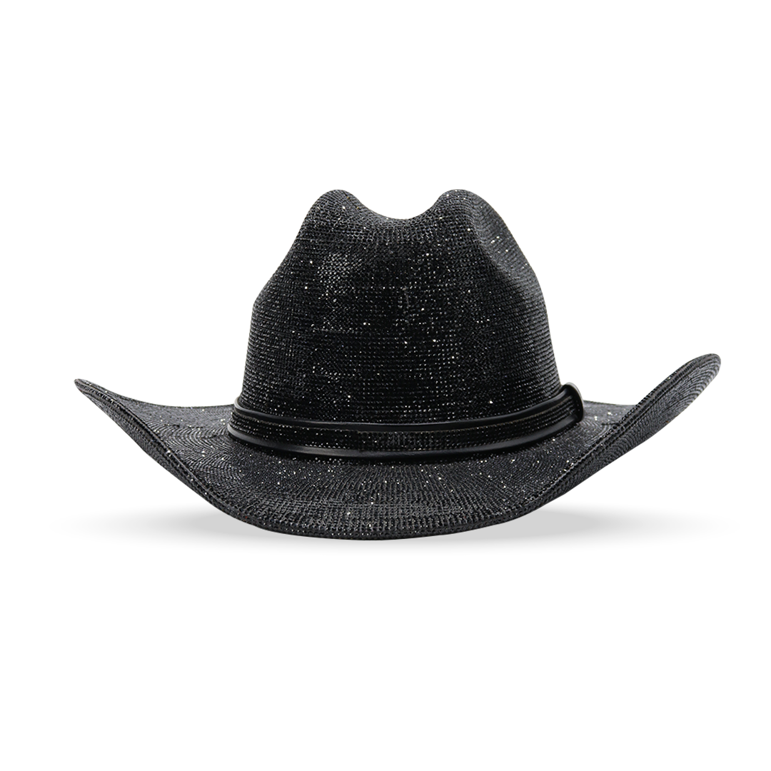 Sombrero Rhinestone Negro UW403