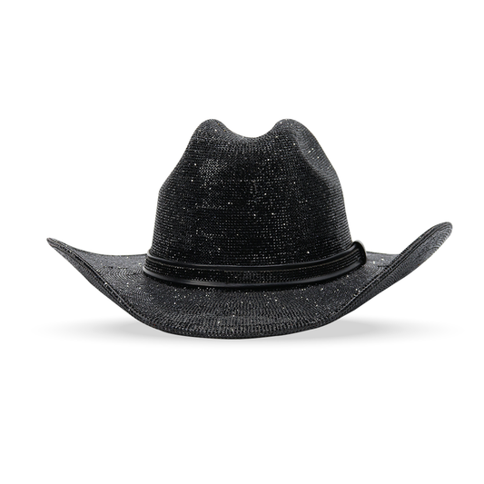 Sombrero Rhinestone Negro UW403