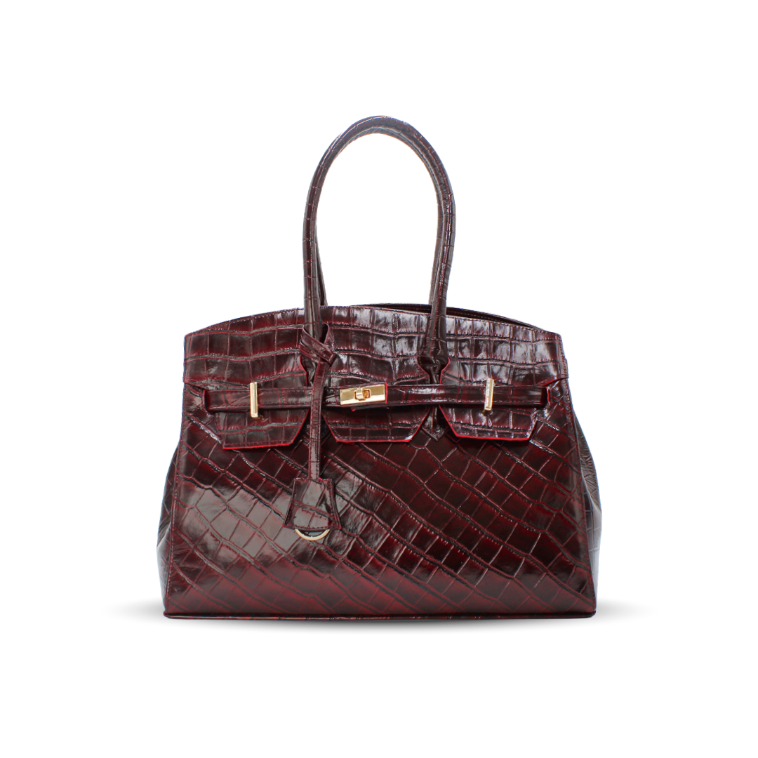 Bolsa Jane Croco Borgoña UW110