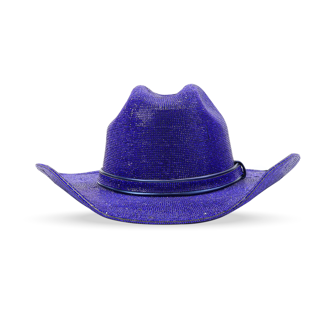 Sombrero Rhinestone Azul Rey UW402