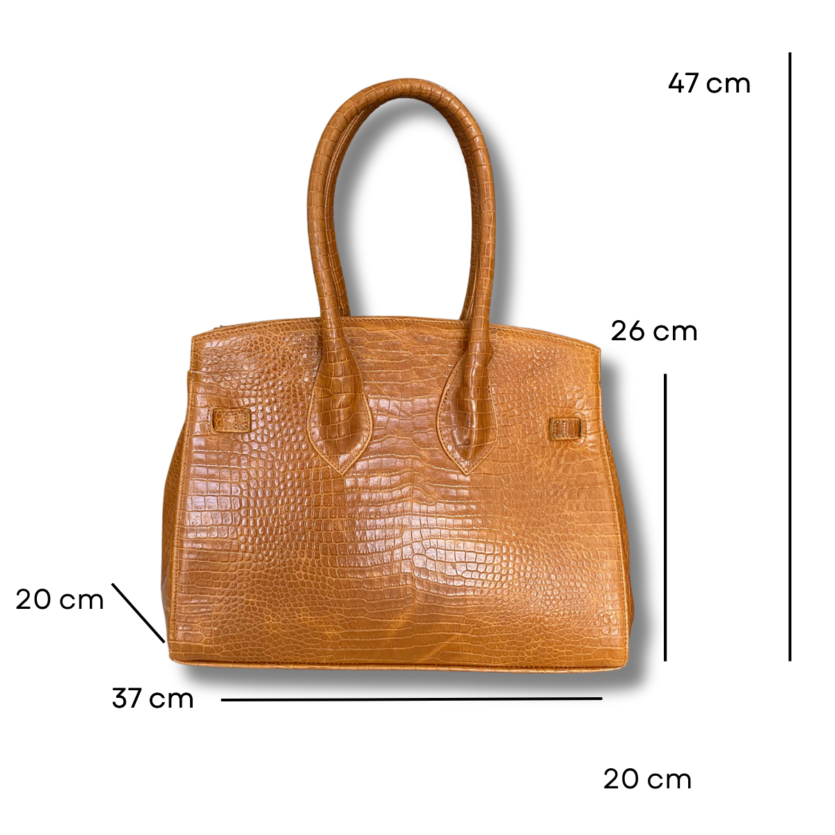 Bolsa Jane Croco Camel UW115