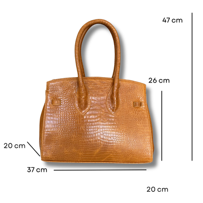 Bolsa Jane Croco Camel UW115