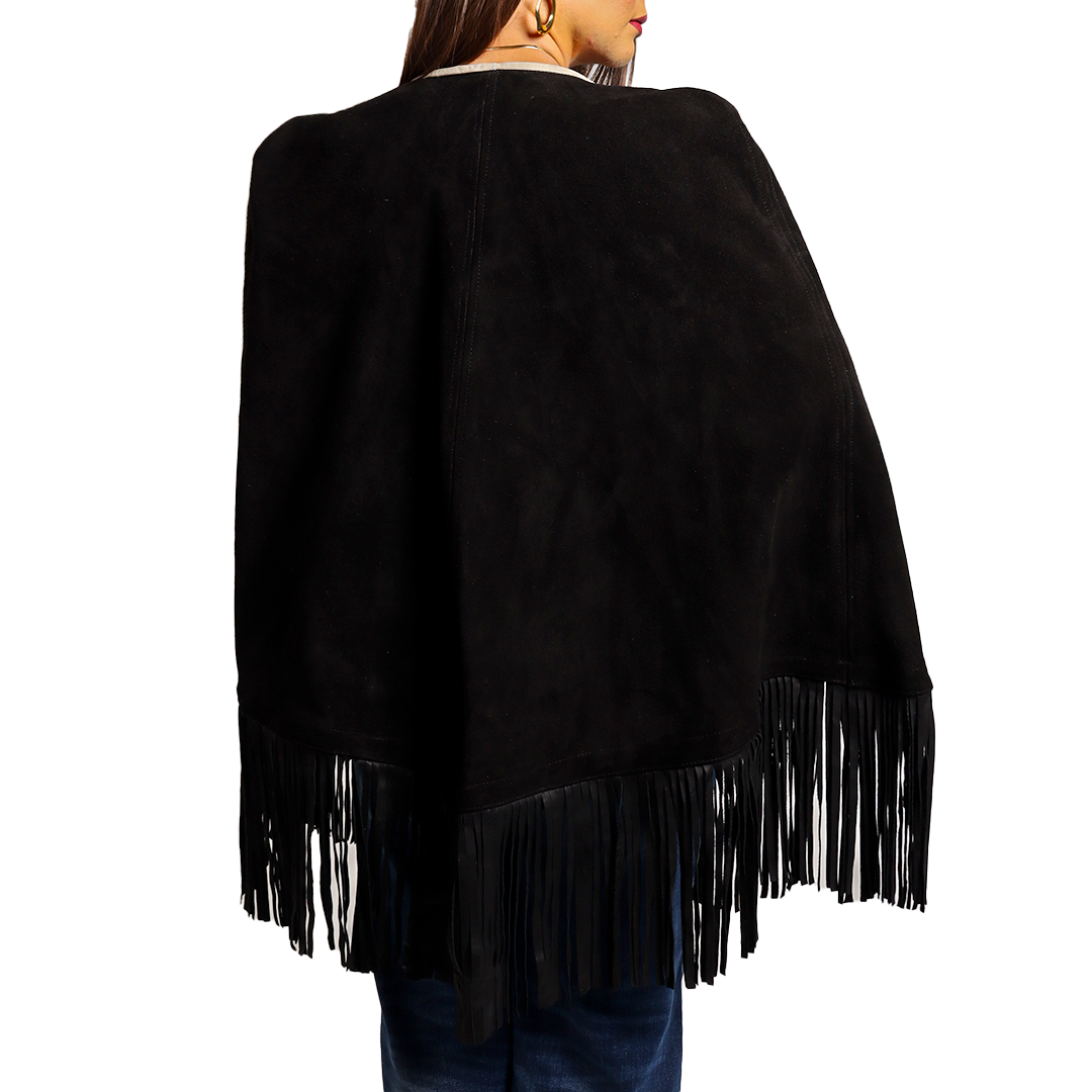 Capa Western Piel de res acabado Gamuza UW202