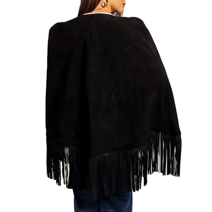 Capa Western Piel de res acabado Gamuza UW202