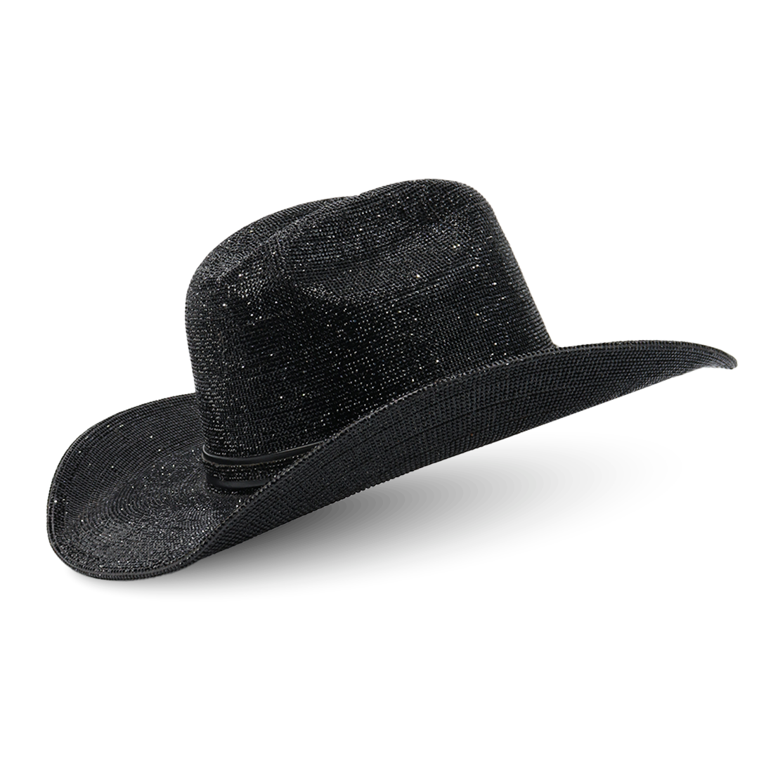 Sombrero Rhinestone Negro UW403