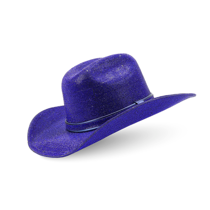 Sombrero Rhinestone Azul Rey UW402