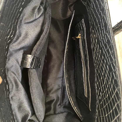 Bolsa Jane Croco Negro UW101