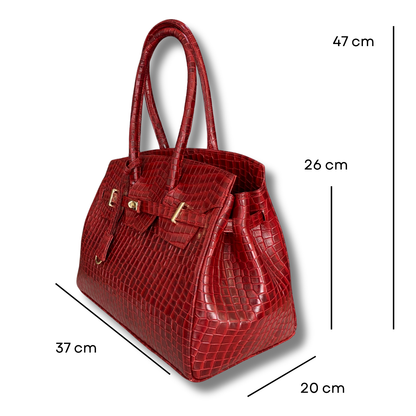 Bolsa Jane Croco Rojo UW102