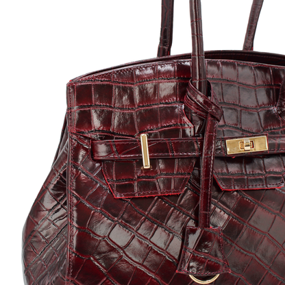 Bolsa Jane Croco Borgoña UW110