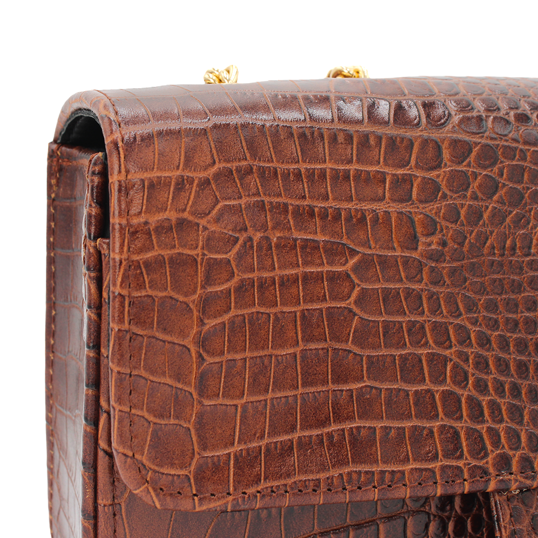 Bolsa Sedona Croco Tabaco UW112