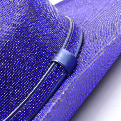 Sombrero Rhinestone Azul Rey UW402