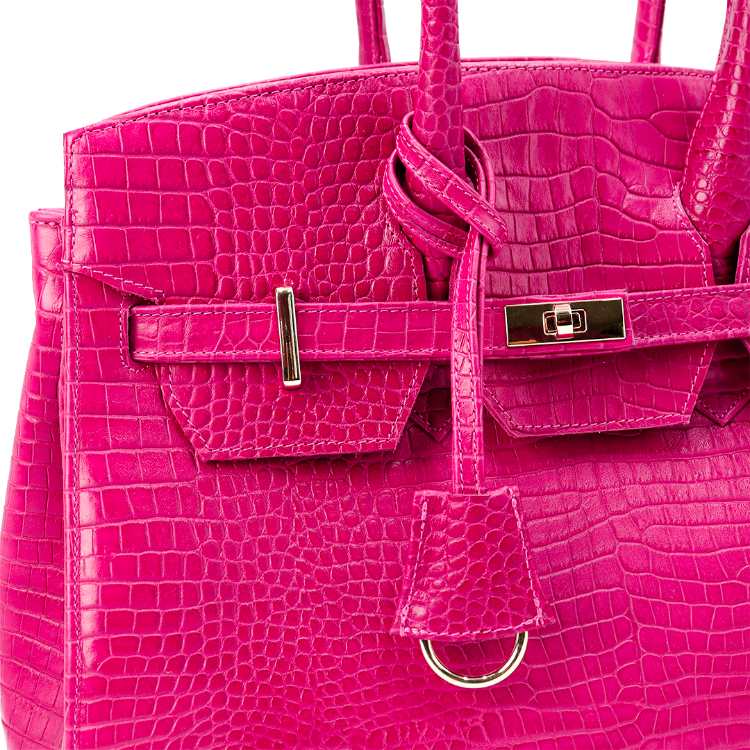 Bolsa Jane Croco Fucsia UW104