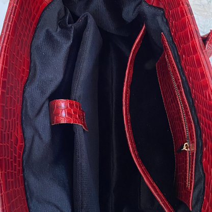 Bolsa Jane Croco Rojo UW102