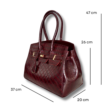 Bolsa Jane Croco Borgoña UW110
