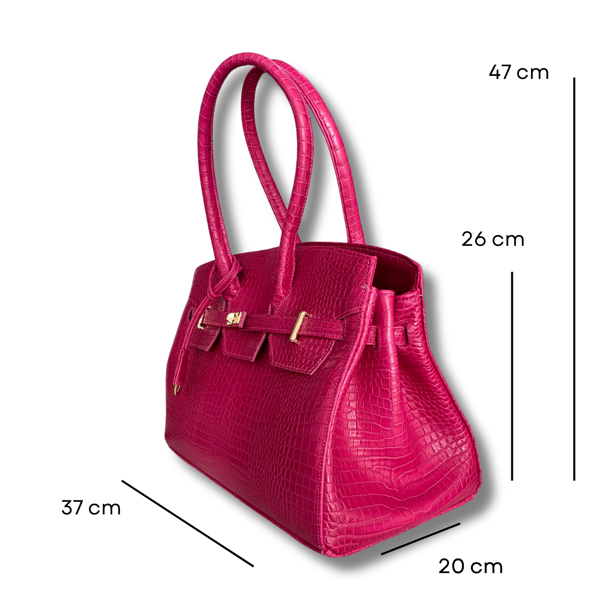 Bolsa Jane Croco Fucsia UW104