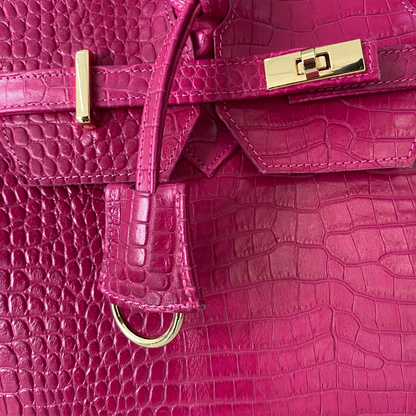 Bolsa Jane Croco Fucsia UW104